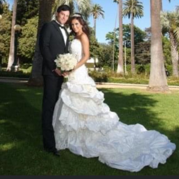 Pnina Tornai bridal gown corset and skirt wedding dress - Picture 4 of 16